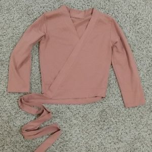 Ballet wrap around top with ties